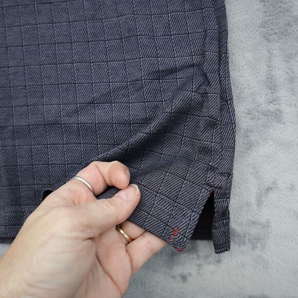 Payne Stewart Shirt Mens LS L Black Gray Check Legacy Polo 100% cotton Casual - Picture 10 of 16